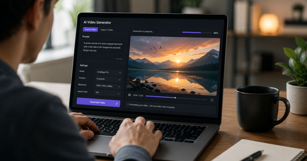 Using the best AI video tools to create content from a text prompt